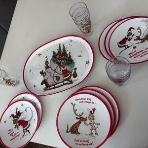 Pottery Barn Kids Grinch Holiday Dinnerware Set